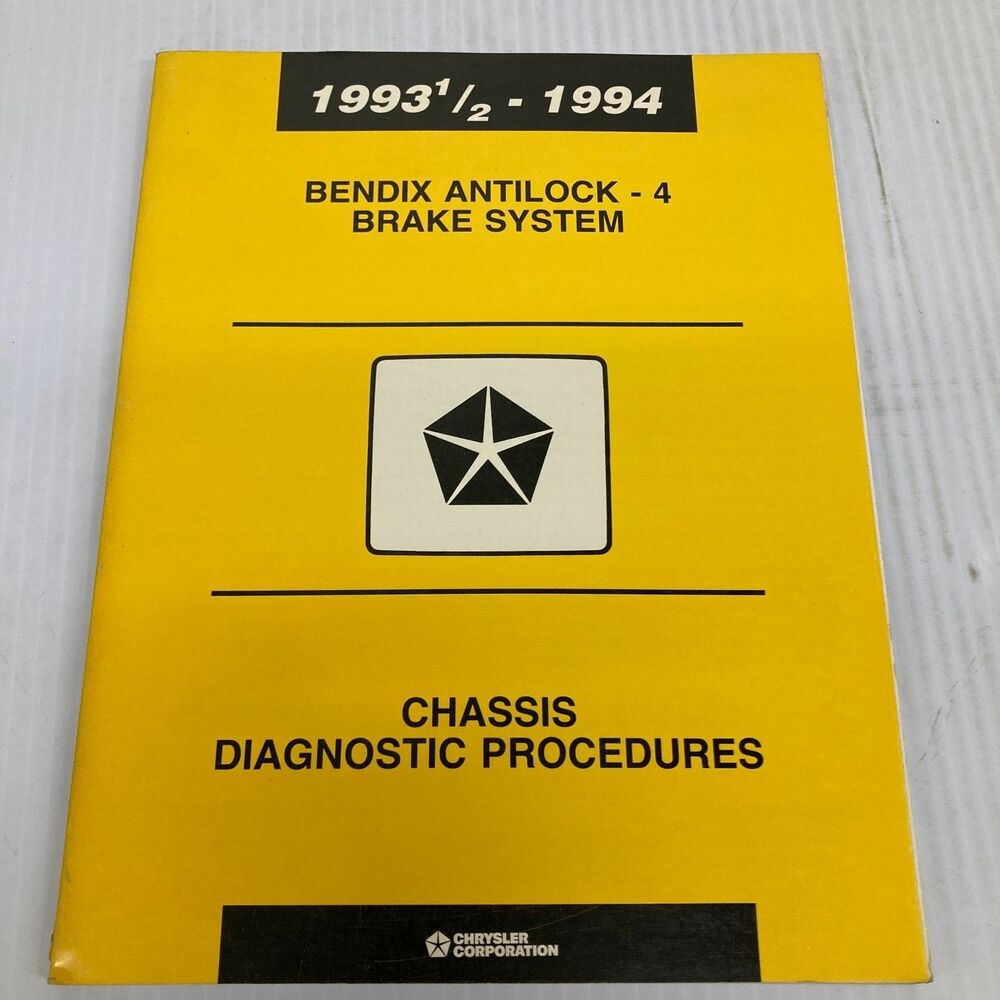 Chrysler Bendix Antilock 4 Brake System Chassis Diagnostic 1993